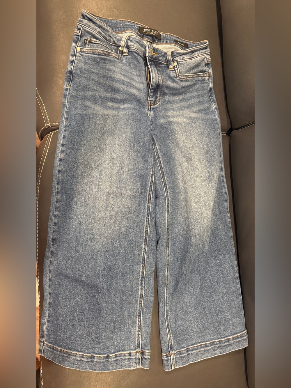 Judy Blue High Rise Wide Leg Jeans Light Wash Size 9/29